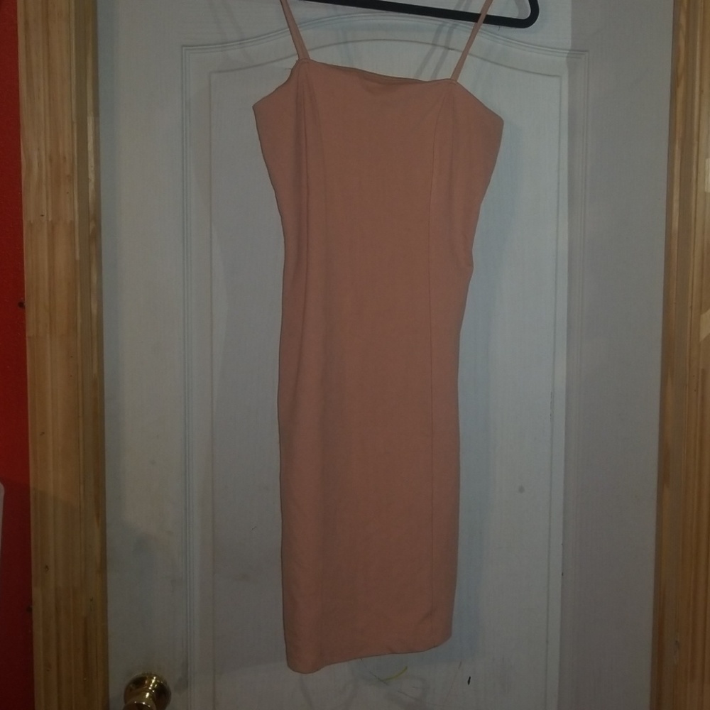 (2 for $10)Nude midi forever 21 dress body con
